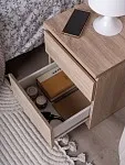 Тумба прикроватная КАСТОР, 2 ящика, 40х37х49 см, дуб сонома | изображение 4