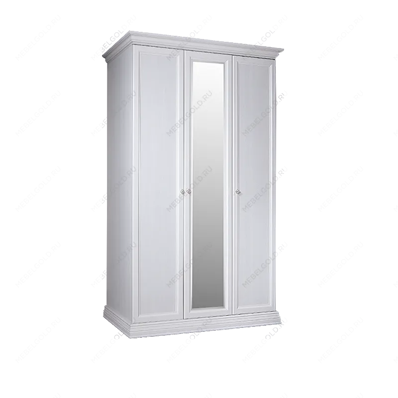 Шкаф 3-х дв. для платья и белья (1 зеркало) Амели дуб АМШ1/3