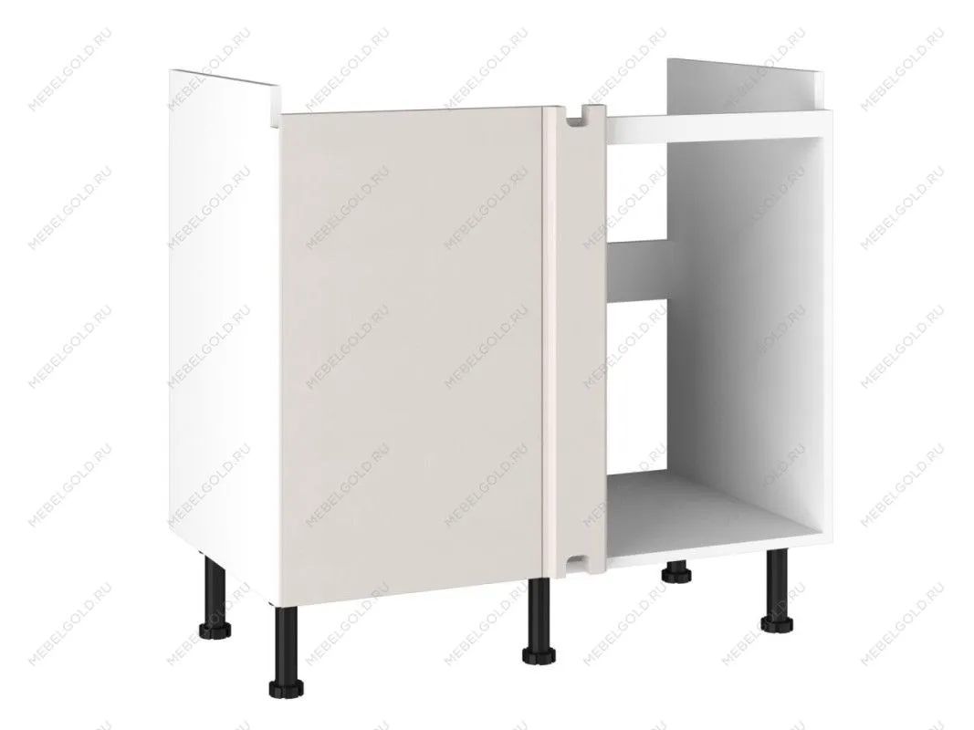 Стол под мойку угловой СМУ-100, Виста (900*534*870) Экокожа Белый, 26303