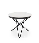 Стол журнальный Halmar LEILA 2 (белый мрамор/черный) | изображение 3