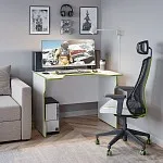 Стол компьютерный Вардиг, 100х75х82 см, белый/лайм | изображение 6