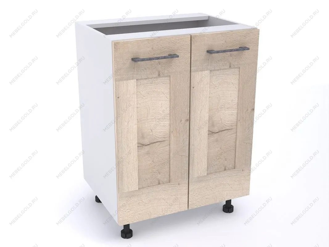 Стол С-60 2-х дверный, Дублин (600*470*820) Дуб галифакс белый, 21606