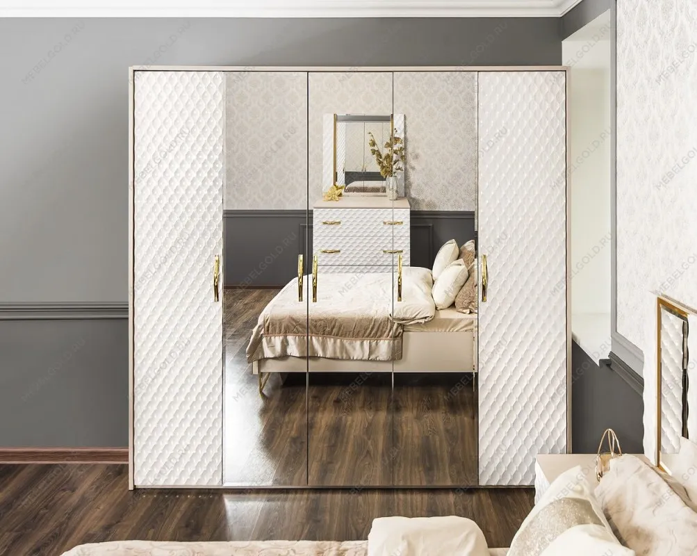 Спальня Лара 5-ств белый глянец | изображение 2