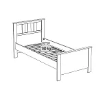 Кровать односпальная Сага, 90х200 см, кашемир/ясень | изображение 3