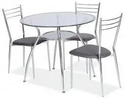 Стол обеденный Signal FINEZJA A 90 (стекло/хром)