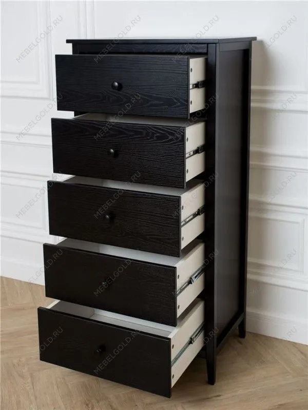 Комод Хитроу (5 ящ) (черный) | изображение 4