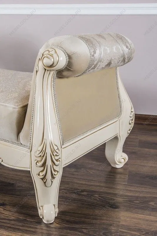 Оттоманка Джоконда с двумя подлокотниками крем глянец | изображение 4