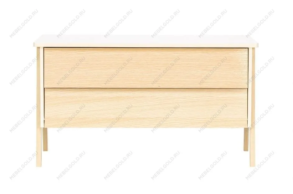 Комод Сканди 2 ящ. (Натуральное дерево/дуб шампань) | изображение 2