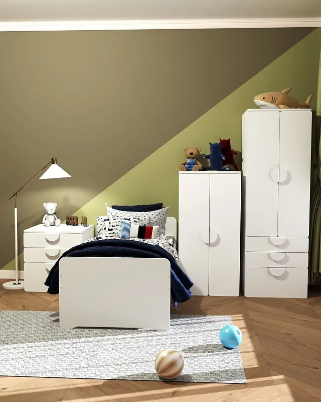 Комод Пикси, 3 ящика 60x57x60, белый (робкий подснежник) | изображение 11