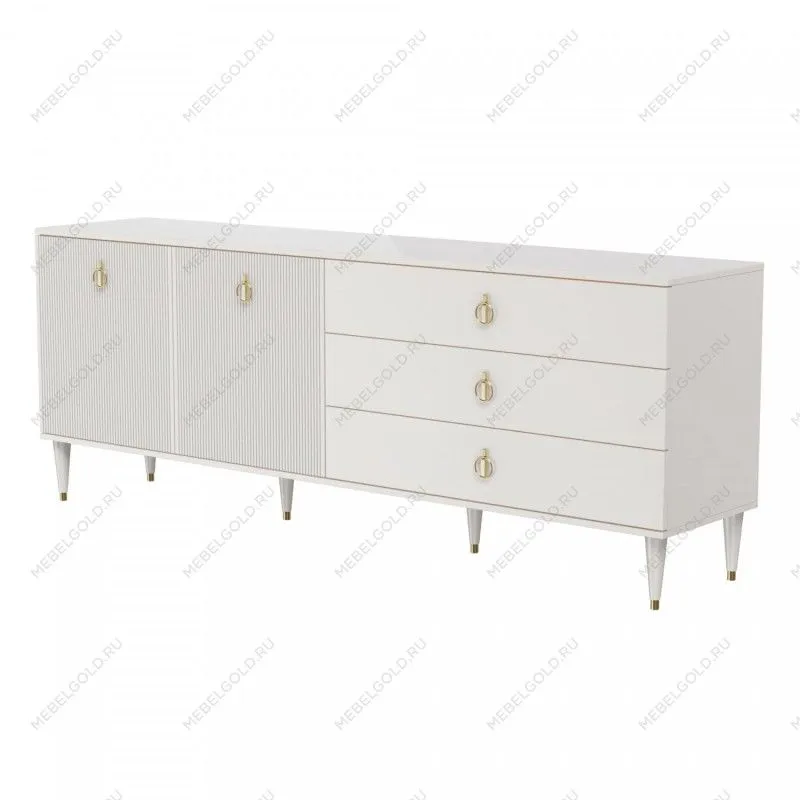 Комод для гостиной 2.1м Римини СОЛО (Бежевый/Золото) РМКМ-5(s)