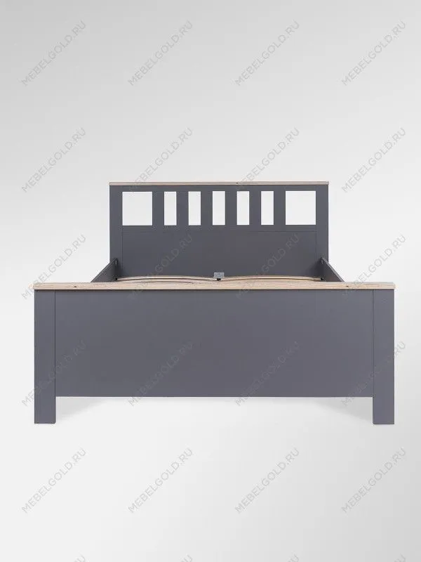 Кровать двуспальная Сага, 160х200 см, серая/ясень | изображение 10