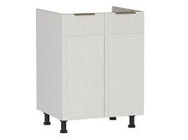 Стол под мойку СМ-60 2-х дверный, Берта (600*525*820) Экокожа Белый, 25315