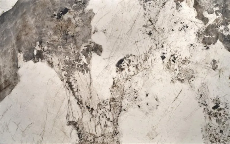 Стол обеденный Halmar FERNANDO 160 раскладной (белый мрамор/черный) | изображение 2