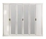 Шкаф Натали 6-дверный (2+2+2) с зеркалом белый глянец | изображение 1