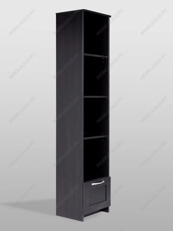 Стеллаж Сириус, 1 ящик, 39х35х190 см, черный, дуб венге | изображение 9