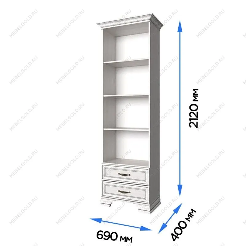 Стеллаж Тиффани 2S вудлайн кремовый | изображение 2