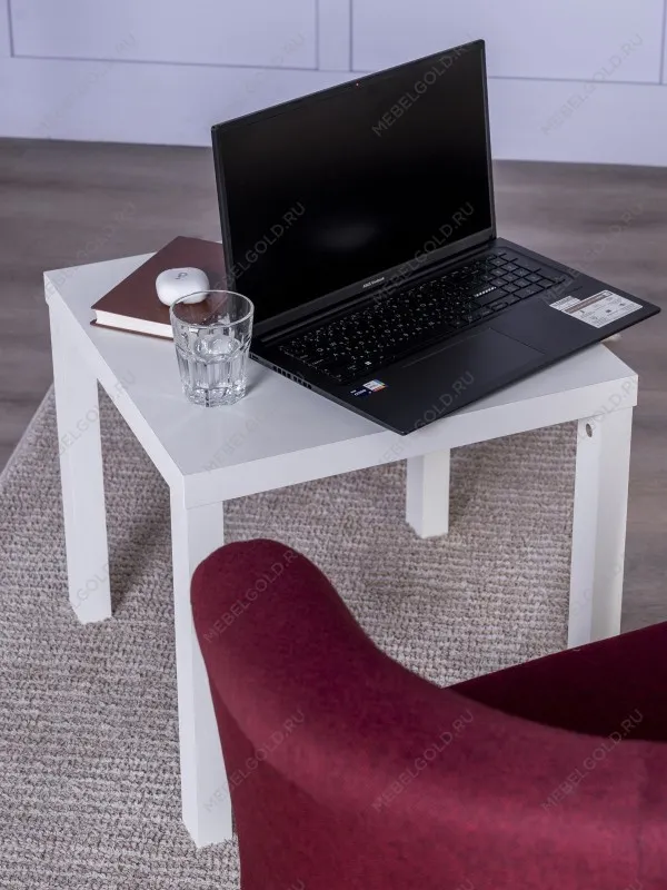 Стол журнальный Энкель, 50x50x45 см, белый | изображение 1