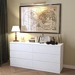 Комод Варма Прайм, 6 ящиков, горизонтальный, 160х77х48 см, эмаль, белый | изображение 8