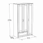 Шкаф Сириус, 3 двери и 1 ящик, 117х59х220 см, дуб сонома | изображение 21