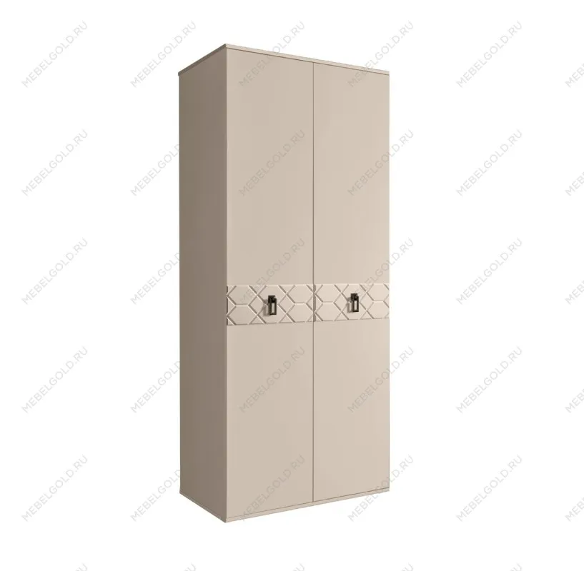 Шкаф 2-х дверный Bogemia Farfalle (Ваниль/Черный) БМШ2/2(Fa)