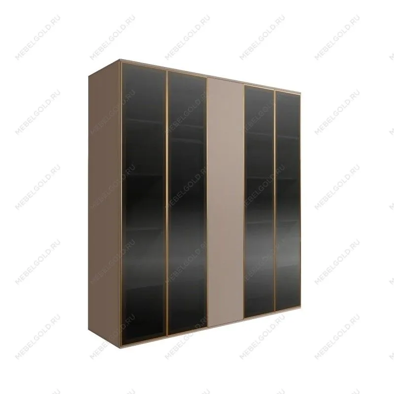 Шкаф 5-ти дв. Bogemia Air (Мокка/Золото) БМШ2/5(4)