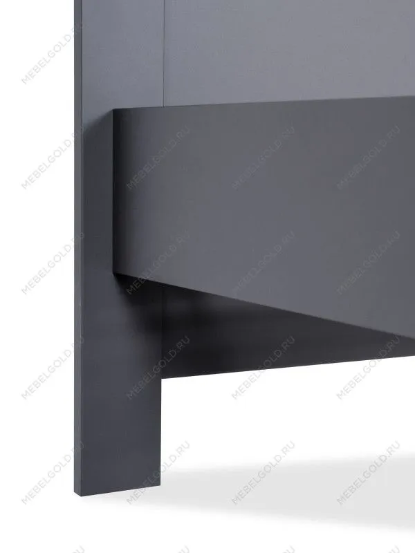 Кровать двуспальная Сага, 140х200 см, серая | изображение 3