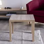 ЛАКК / ЭНКЕЛЬ Журнальный стол ИКЕА / IKEA 50, тамбурат, дуб беленый | изображение 4