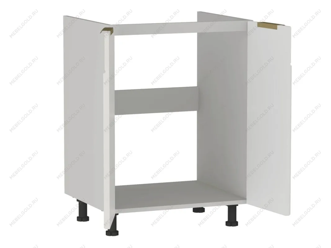 Стол 2-х дверный С-60, Берта (600*528*820) Экокожа Белый, 25308 | изображение 1