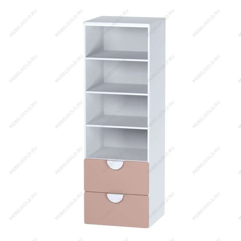 ПИКСИ стеллаж с 2 ящиками 60x57x183, мечтательный пион