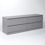 Комод Варма, 4 ящика, горизонтальный, 160х54х40 см, эмаль серая | изображение 5