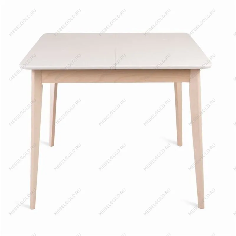 Стол Рэй-0090 (беленый дуб/белая эмаль) Квадратный
