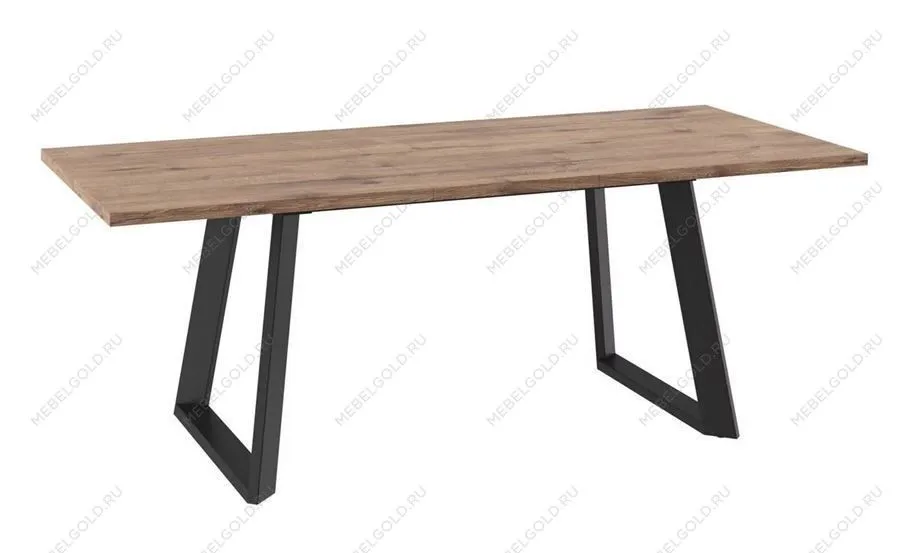 Стол раздвижной Napoli Lux (R)-160 (Дуб велингтон/Чёрный) 160(205)х90 | изображение 1