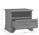 Центральный склад - Тумба прикроватная Кентаки KOM1S каштан | изображение 4