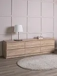 Тумба для ТВ Кастор, 6 ящиков, 194х40х54 см, дуб сонома | изображение 2