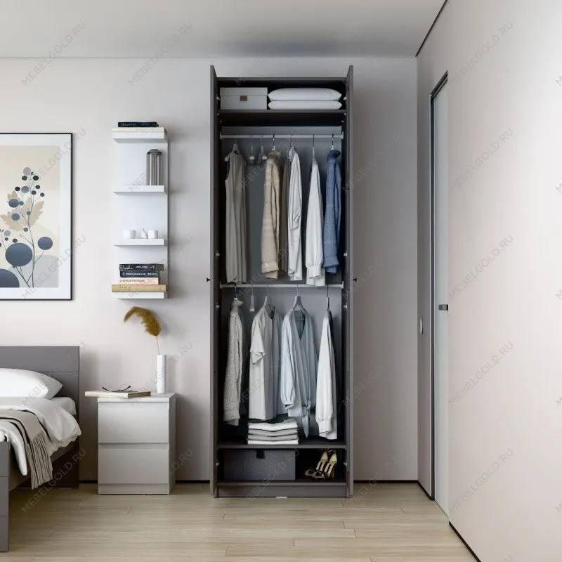 МАКС шкаф 2 двери 75х61х233 серый | изображение 3