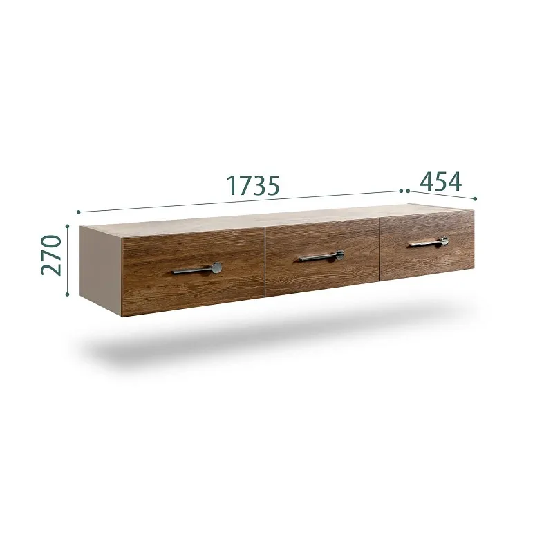 Тумба телевизионная 1.6м Bogemia Fly Wood Wo (Ваниль) (Novabuk/Хром) БМТ-1