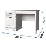 Стол письменный Тиффани 120 вудлайн кремовый | изображение 2