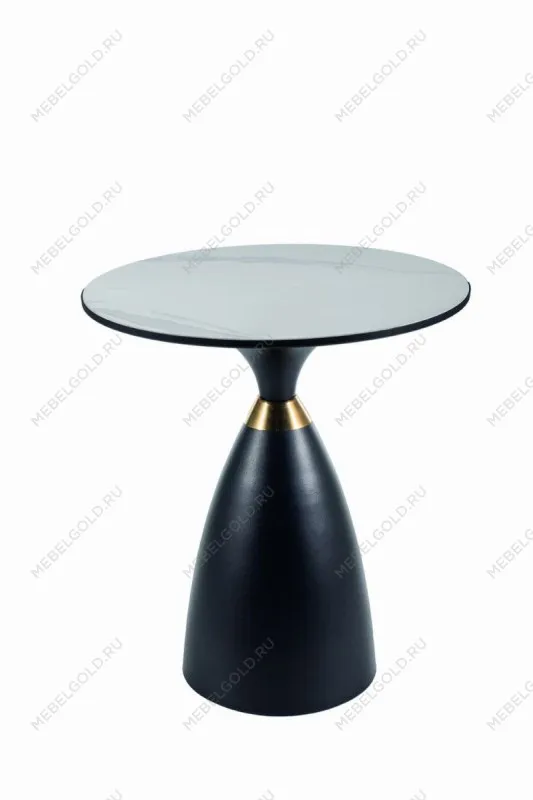 Стол журнальный Signal GEMINI (белый/черный/золотой)