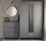 САГА комод 3 ящика серый | изображение 4