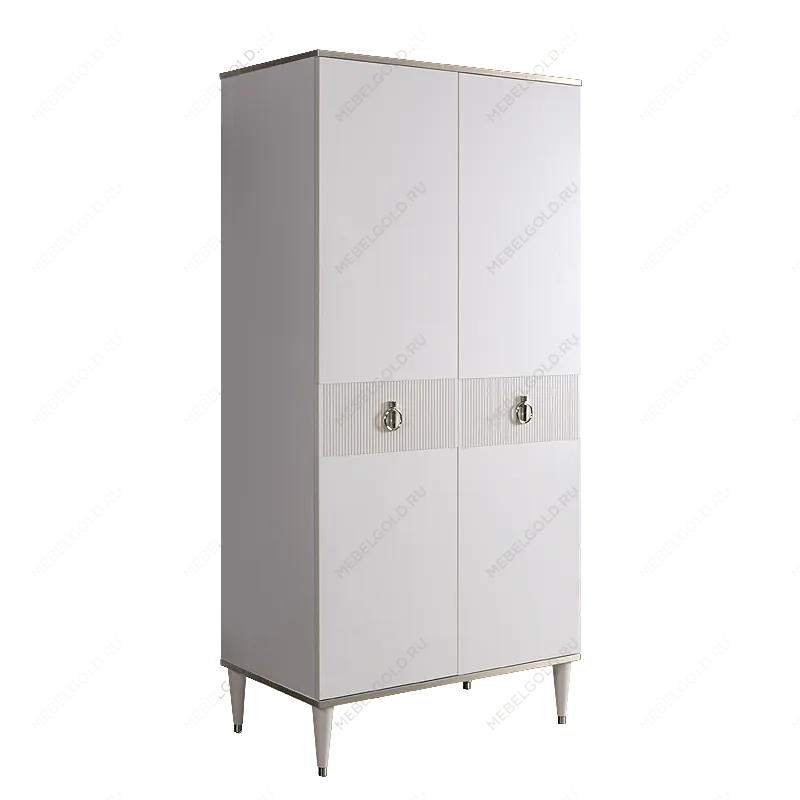 Шкаф-пенал Римини СОЛО (Белый/Серебро) РМП-2(s)