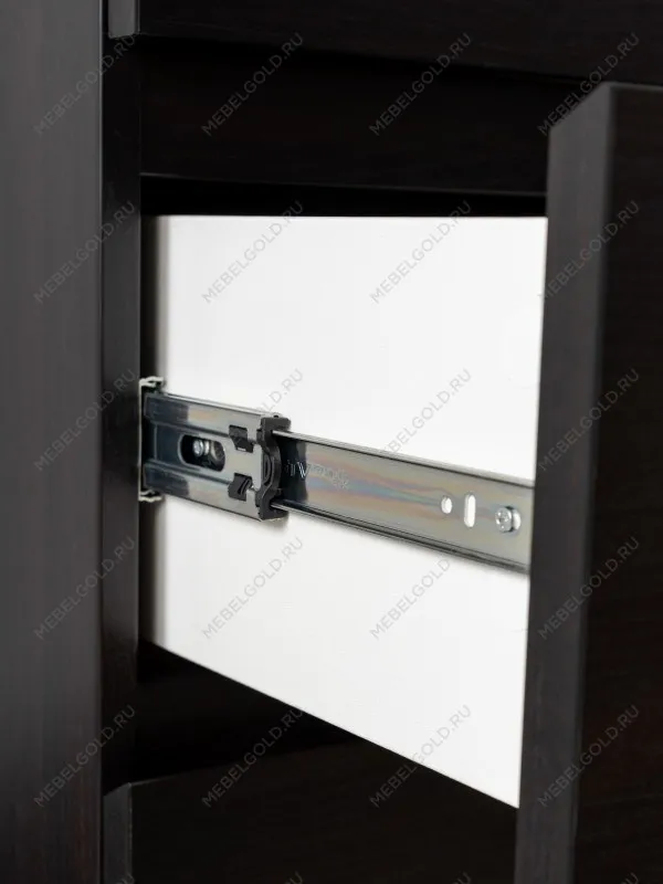 Тумба прикроватная Мальта, 2 ящика, 48х40х54 см, черная, дуб венге | изображение 6