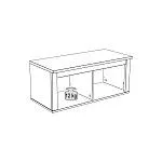 Полка навесная Сага, 2 секции, серая | изображение 10