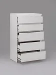 Комод Кастор, 5 ящиков, 65х40х112 см, белый | изображение 11