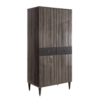 Шкаф-пенал Римини СОЛО (Орех империя/Золото) РМП-2(s)