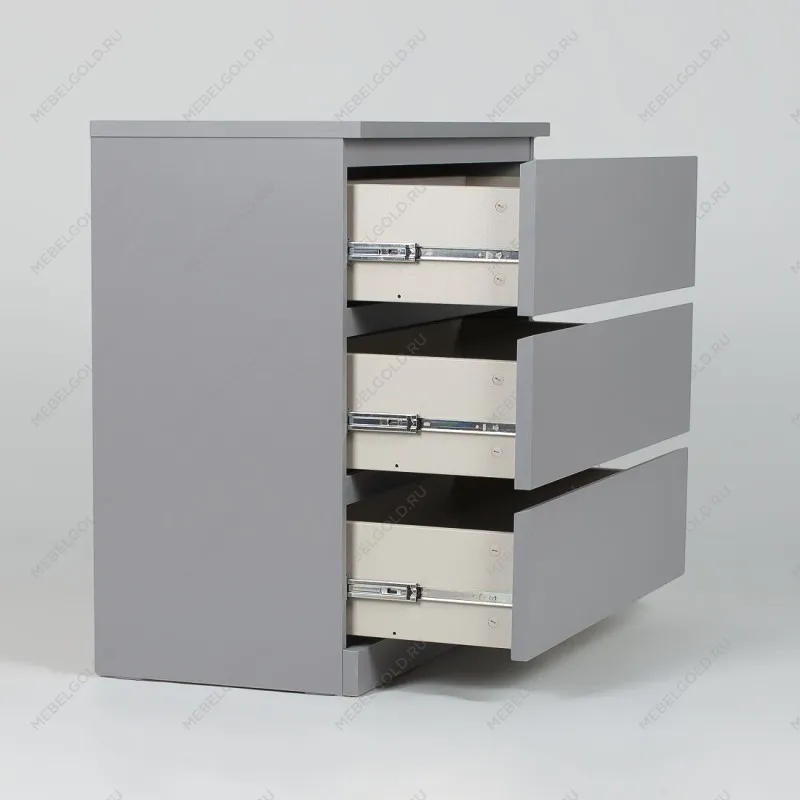 Комод Варма, 3 ящика, 80х78х40 см, эмаль серая | изображение 11