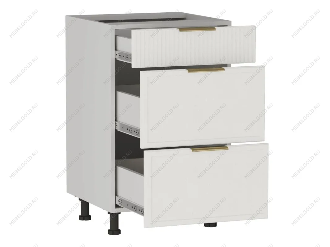 Стол с ящиками СЯ-50 (140/284), Берта (500*528*820) Экокожа Белый, 25323 | изображение 1