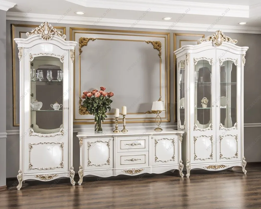 Гостиная Флоренция 1+тв+2 белый глянец | изображение 1