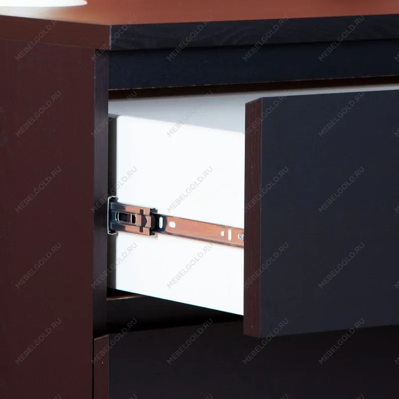 Комод Варма, 6 ящиков, горизонтальный, 160х78х40 см, шпон натурального дерева, ясень черный | изображение 2