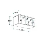 Полка навесная Сага, 2 секции, серая | изображение 9