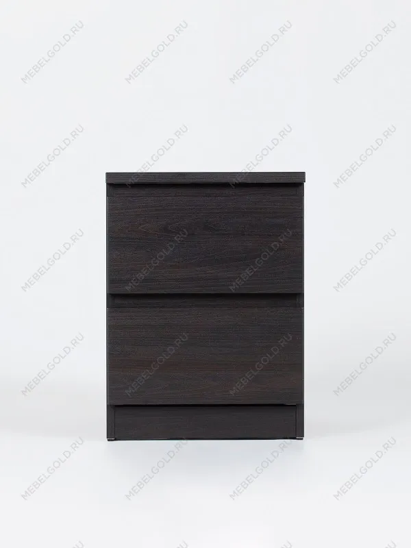 Тумба прикроватная Мальта, 2 ящика, 48х40х54 см, черная, дуб венге | изображение 18